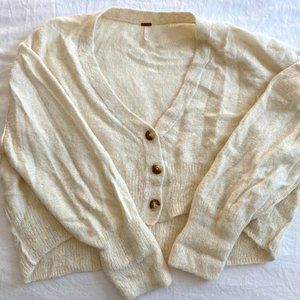 Free People Eclair White Cardigan - Size Small